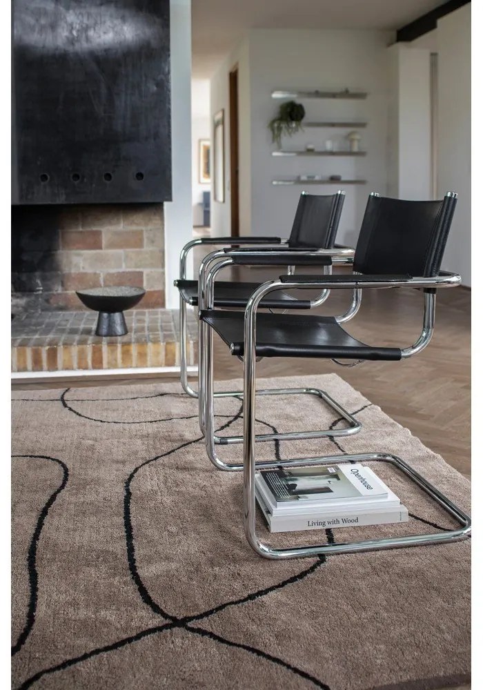 Brązowy bawełniany dywan odpowiedni do prania 140x200 cm Shadow – Mette Ditmer Denmark