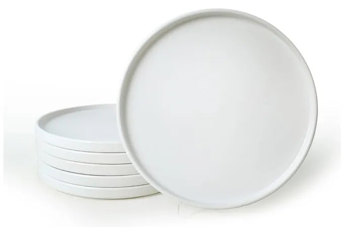 Białe ceramiczne talerze zestaw 6 szt. ø 27 cm – Hermia