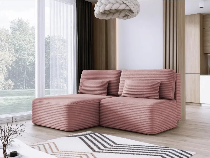 Narożnik TILIA wolnostojący układ L strona Lewa z funkcją spania w tkaninie Tilia 62