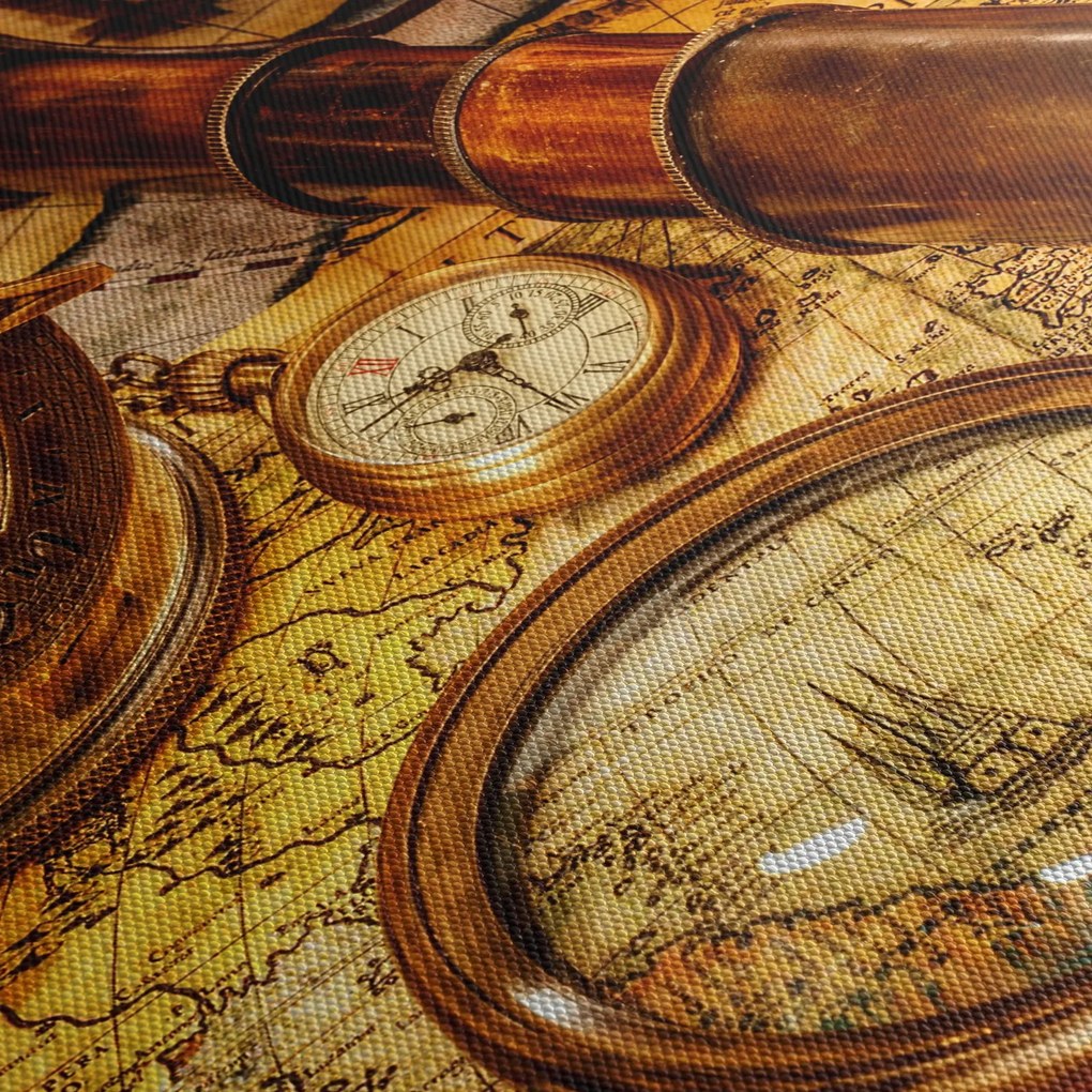 Obraz - Historyczne narzędzia marynarzy (125x70 cm)
