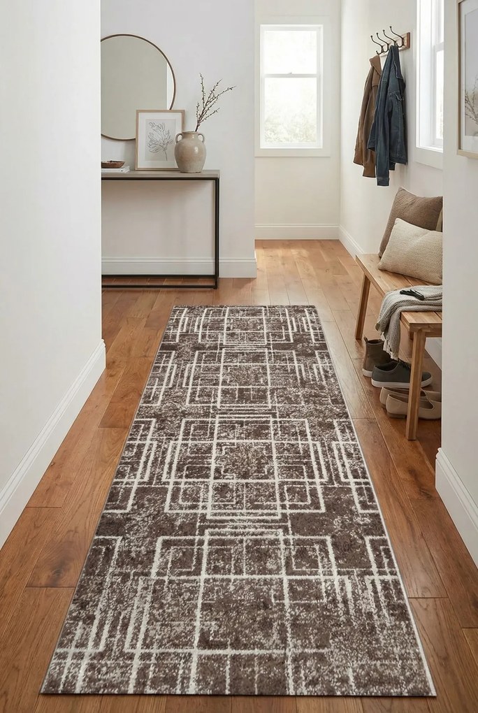 Brązowy chodnik dywanowy na metry T2-C94