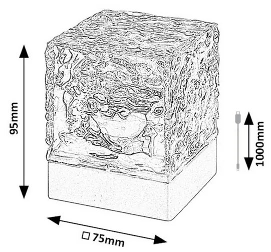 Rabalux 76022 dekoracyjna lampa stołowa LED Cubiko