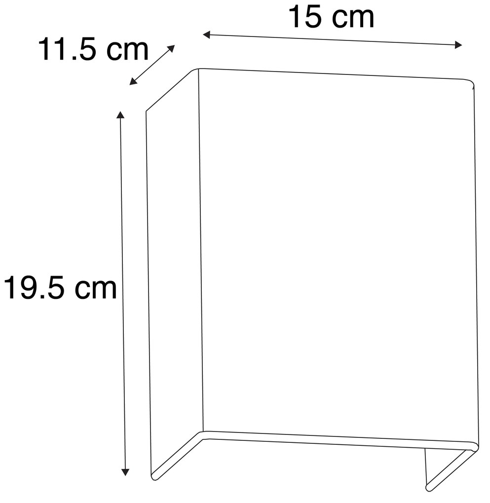 Rustykalna lampa ścienna beżowa - Vete