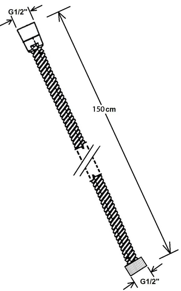 Różowy wąż prysznicowy z mosiądzu Powerflex – Sapho
