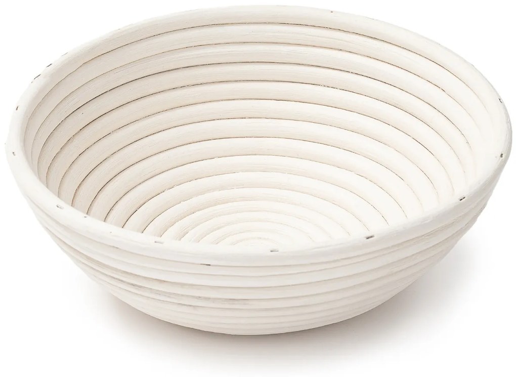 HOME ELEMENTS Okrągły koszyk z materiałową wkładką, 25 x 8,5 cm