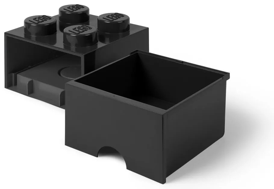 Czarny kwadratowy pojemnik LEGO®