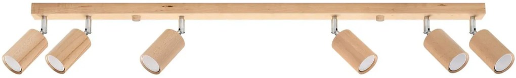 Skandynawski drewniany plafon punktowy - A184 W6-R27