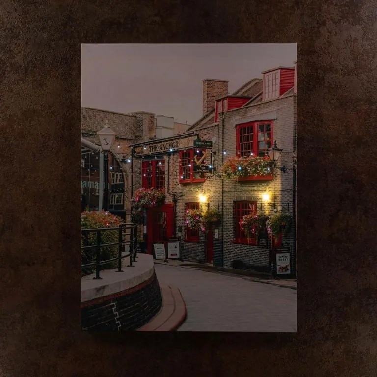 Podświetlany obraz Restauracja, 32 diody LED, 30 x 40 cm