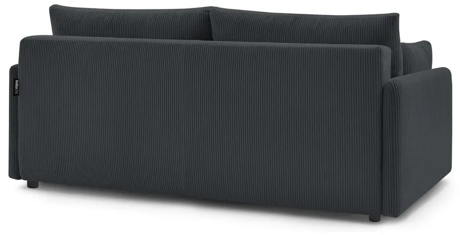 Ciemnoszara sztruksowa rozkładana sofa 211 cm Marcel – Bobochic Paris