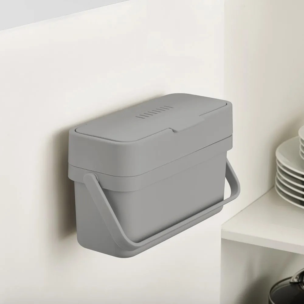 Szary pojemnik na odpadki organiczne 4 l Duo – Joseph Joseph