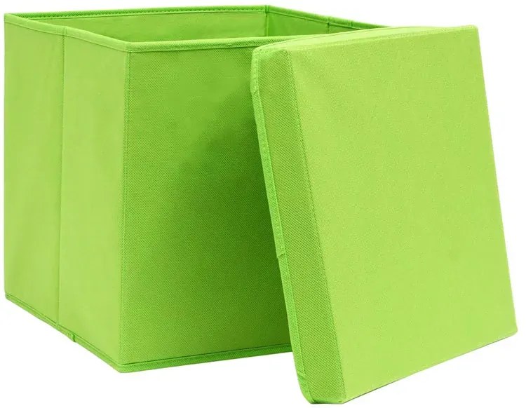 Komplet zielony 4 składanych do przechowywania pudełek B9-N77