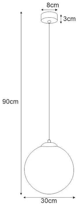 Pojedyncza lampa wisząca kula - A492 F3-N89