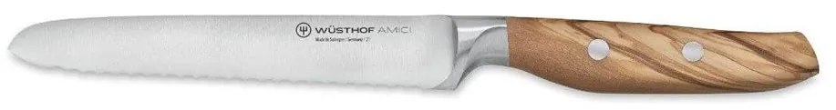 Wüsthof AMICI nóż do chleba 14 cm, rękojeść z drewna oliwnego