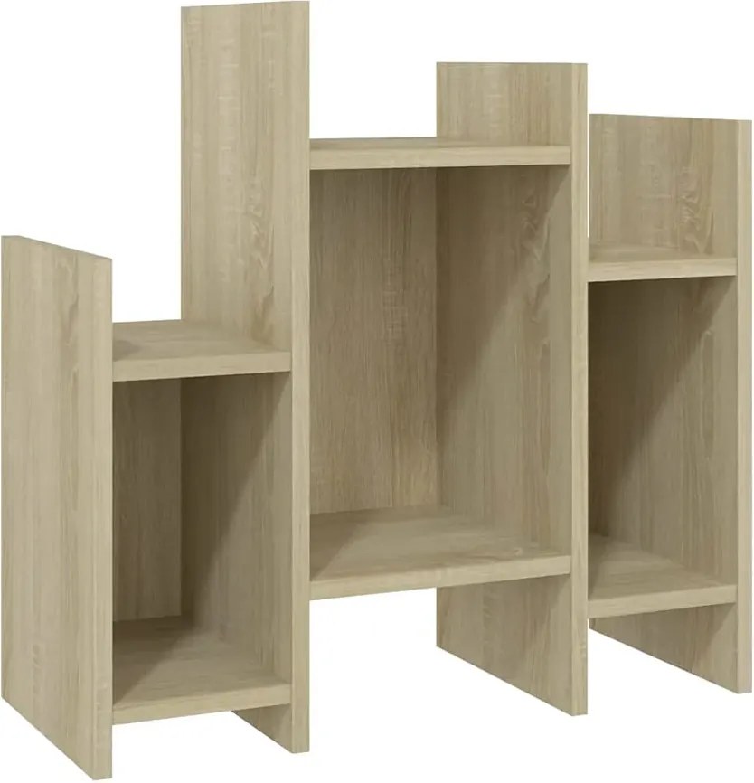 Geometryczny regał otwarty z 8 półkami dąb sonoma L3-R22