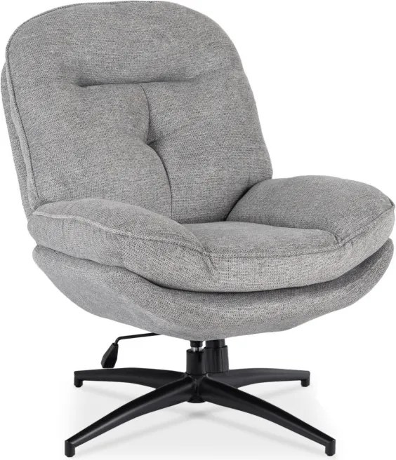 Fotel Wypoczynkowy Obrotowy MESA do Salonu Szary Nowoczesny