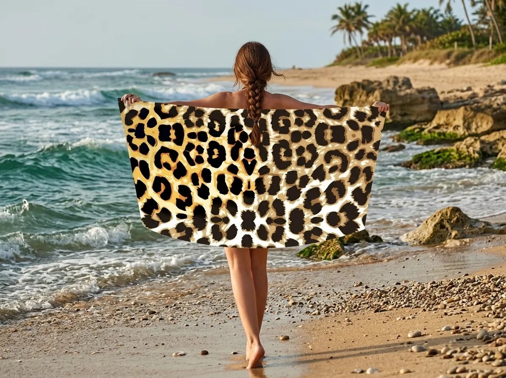Szybkoschnący XL ręcznik plażowy SAVANNA kolorowy 100 x 180 cm, 100% mikrofibra