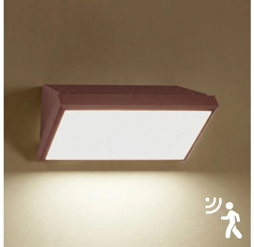 Brilagi-LED Kinkiet zewnętrzny z czujnikiem TRIANGLE LED/20W/230V brązowy IP65