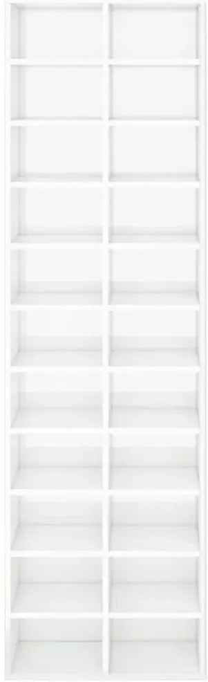 Wysoka szafa z półkami biały połysk K4-D49