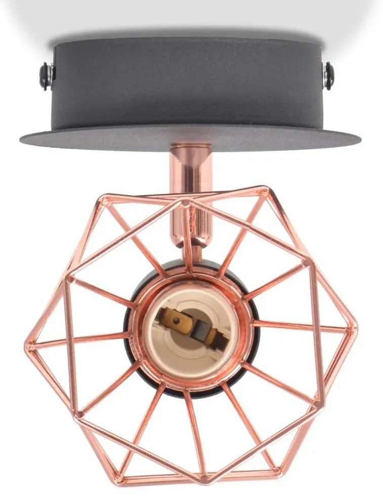 Miedziane kinkiety LED 2 sztuki loft W1-G72