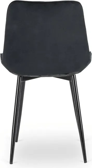 Zestaw Stół Kwadratowy Rozkładany MAX 80-160 cm Dąb Craft/Czarny i 4 Krzesła Tapicerowane CHRIS Czarne
