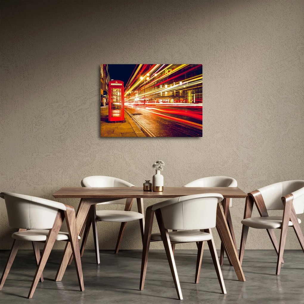 Obraz czerwonej budki telefonicznej w Londynie (70x50 cm)