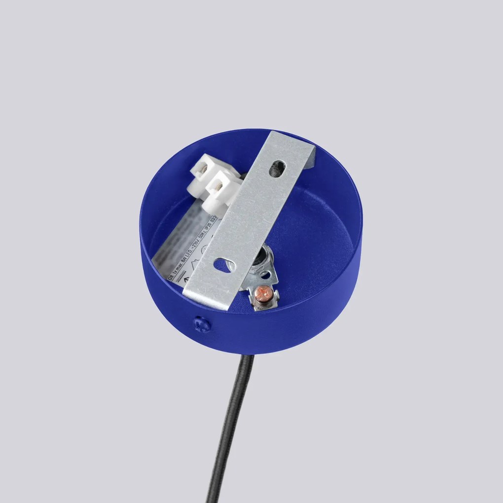 Żyrandol HALO 6 ultramaryna ryflowany SOLLUX  LIGHTING