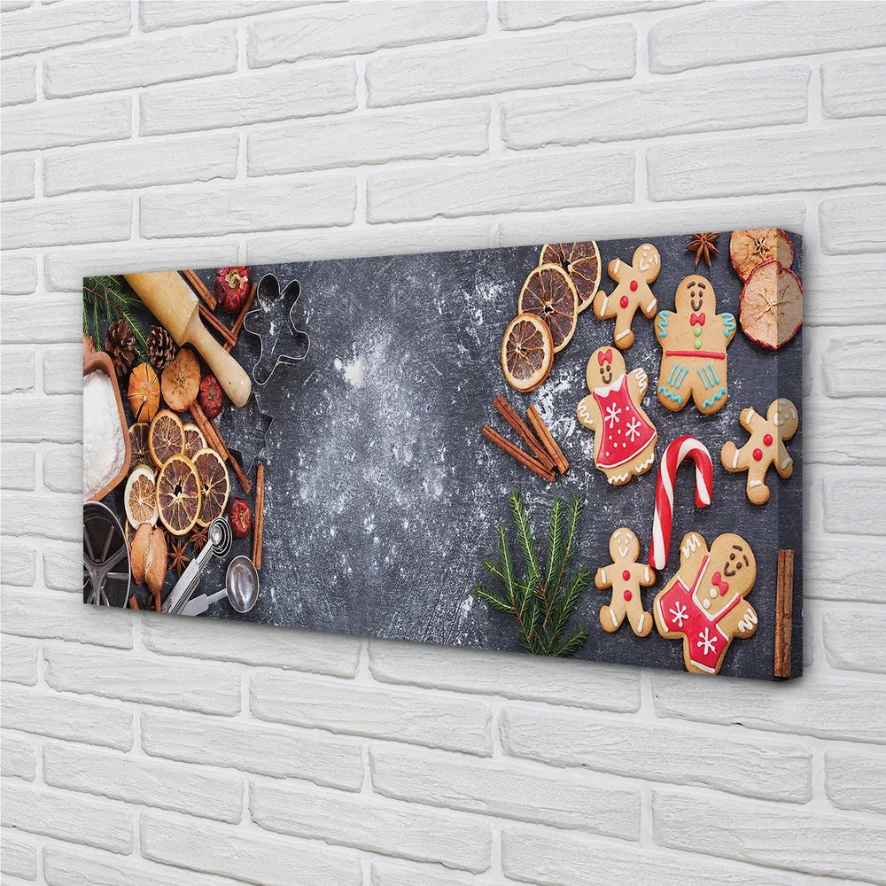 Obraz drukowany na płótnie Świąteczne Pierniki w Mące