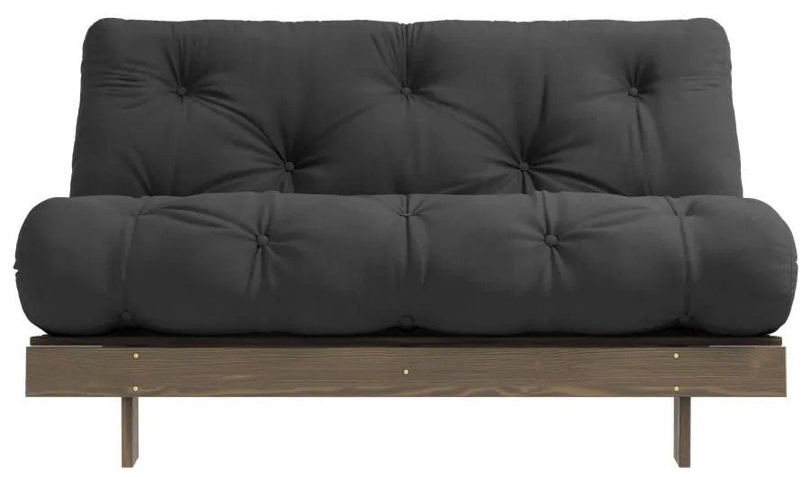 Czarna rozkładana sofa 140 cm Roots – Karup Design