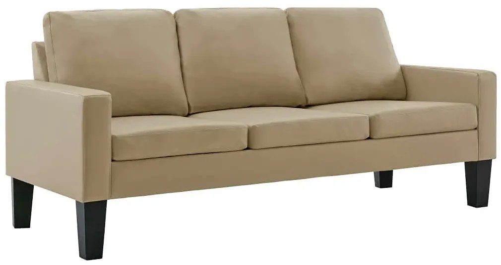 Tapicerowana sofa w kolorze cappuccino - Clorins 3X