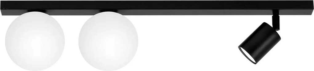 Lampa z białymi kloszami i spotem czarna T4-T64