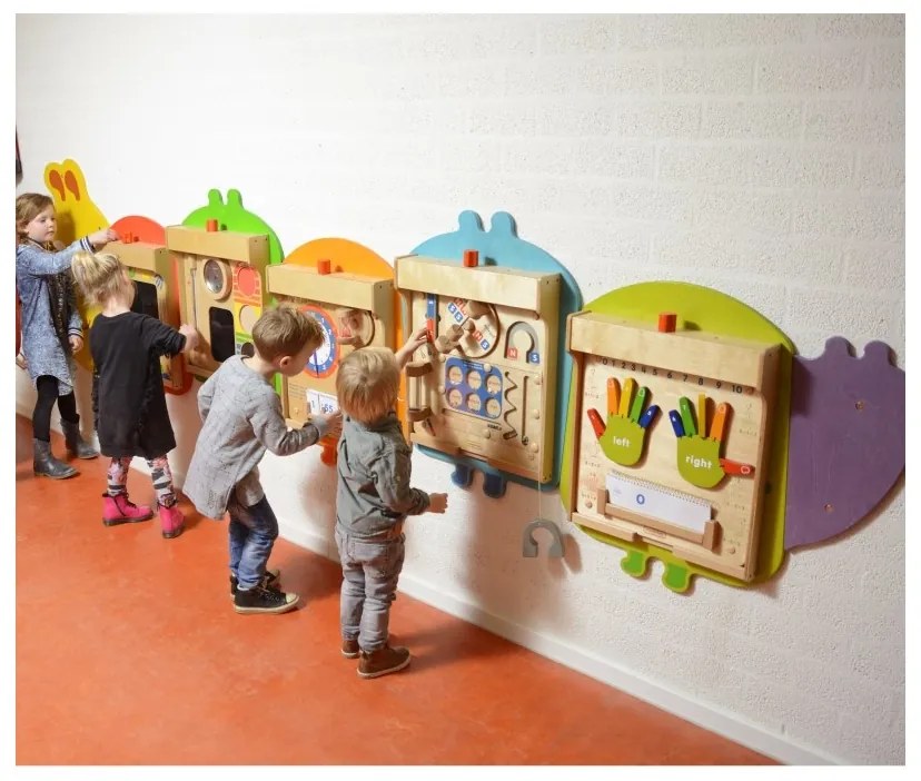 Masterkidz system do montażu 5 ściennych tablic edukacyjnych flex - gąsienica