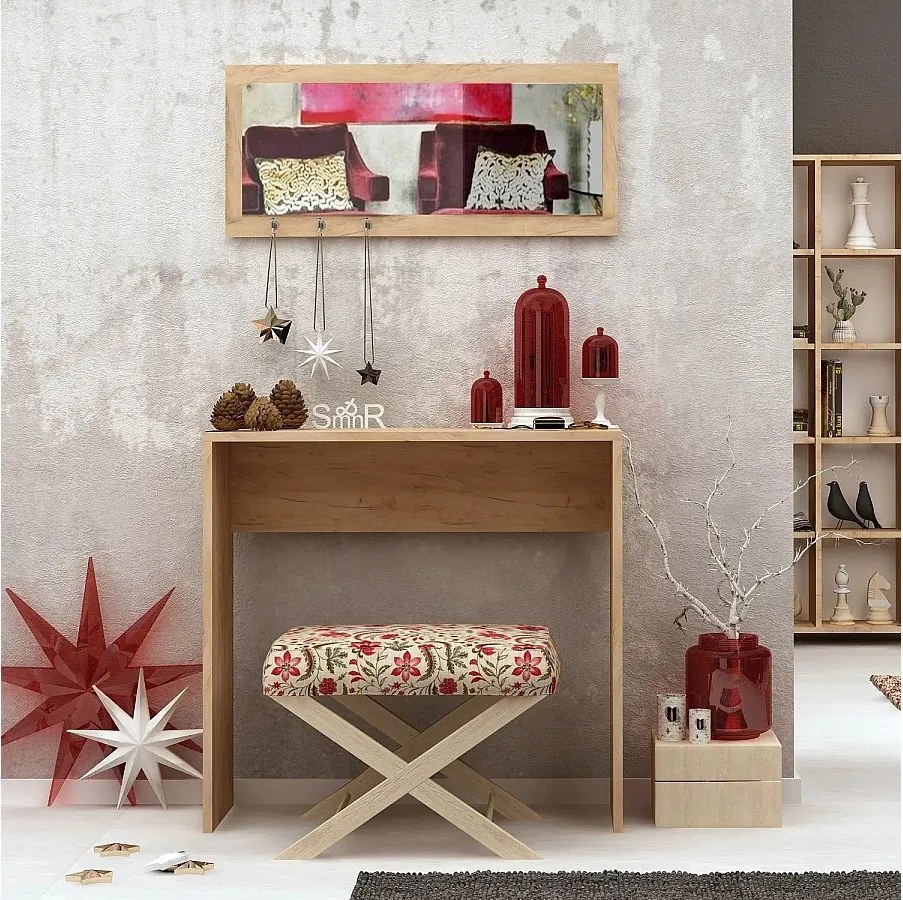 Komoda dębowa – 80 cm x 82 cm x 30 cm – Dąb – Płyta wiórowa z powłoką melaminową