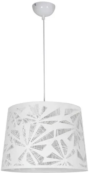 Metalowa lampa wisząca z wzorzystym abażurem - V051 P5-F18