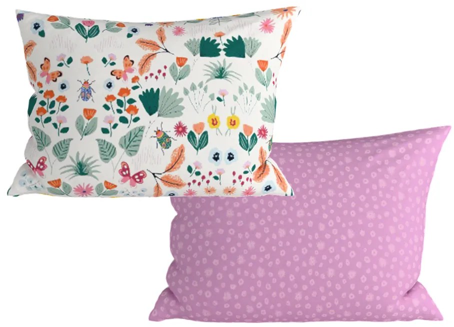 Zestaw 2 sztuk dekoracyjnych poszewek na poduszkę LUNETTA 40x60 cm, różowy