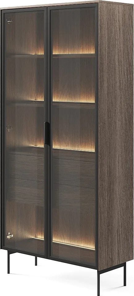 Witryna, dąb Dunin, 91,5 x 194,6 x 39,3 cm