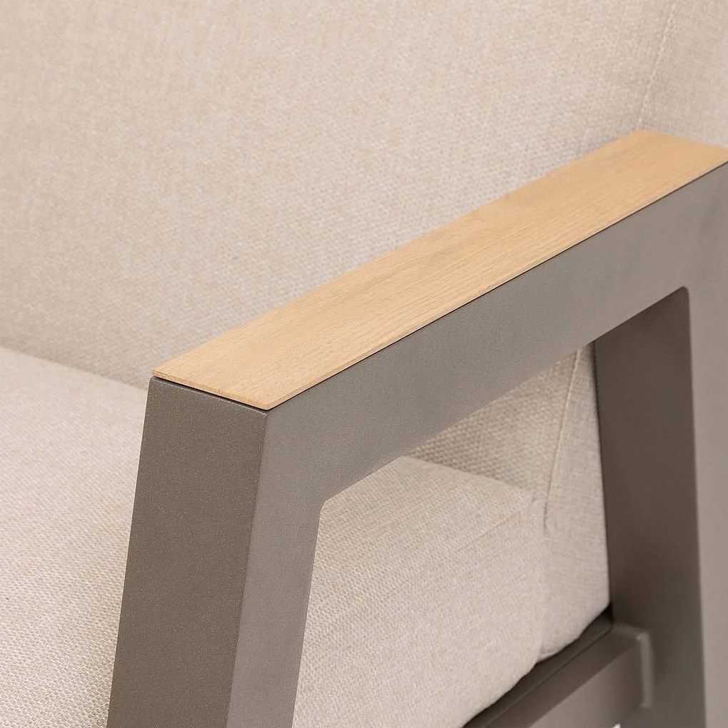 Zestaw aluminiowy HELIOS dla 7 osób (szaro-brązowy)