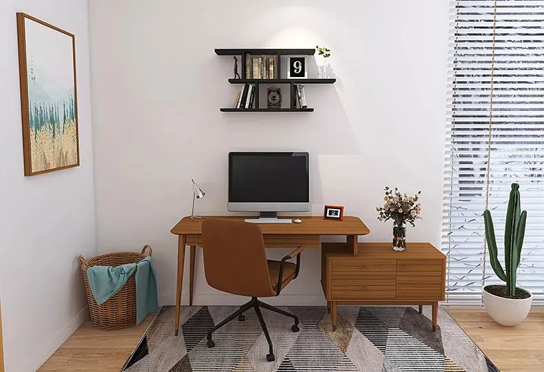 Czarna minimalistyczna półka ścienna N4-F01