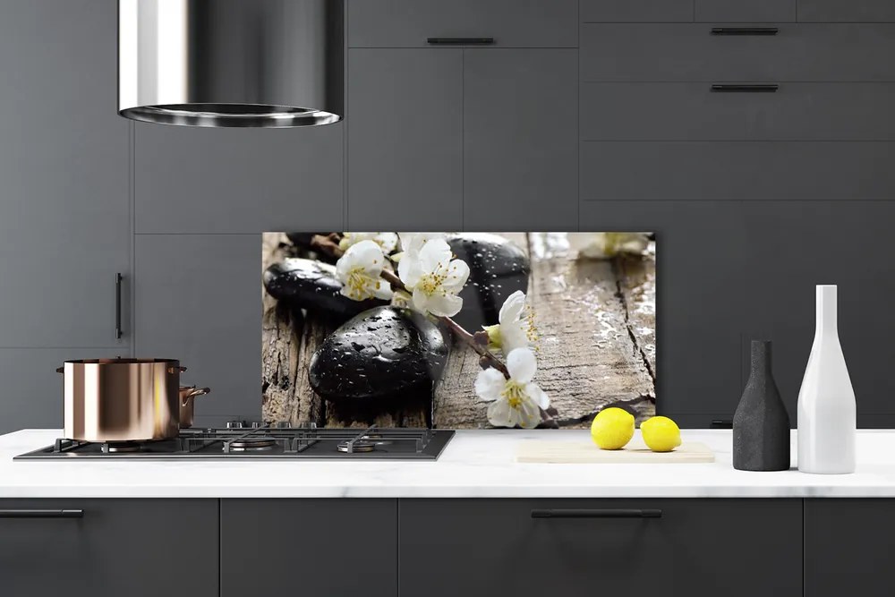 Dekor Szklany do Kuchni Kwitnąca Gałązka Jabłoni