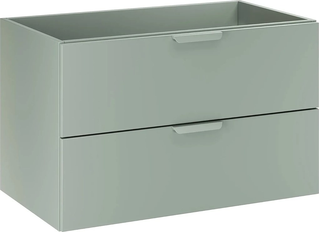 Jasnozielona szafka łazienkowa pod umywalkę - Verdessa 3X 80 cm