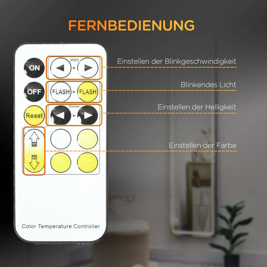 HOMCOM Lusterko z Oświetleniem LED 2 w 1 Wolnostojące Ścienny Regulowane Srebrny 40x37x1565cm | Aosom PL