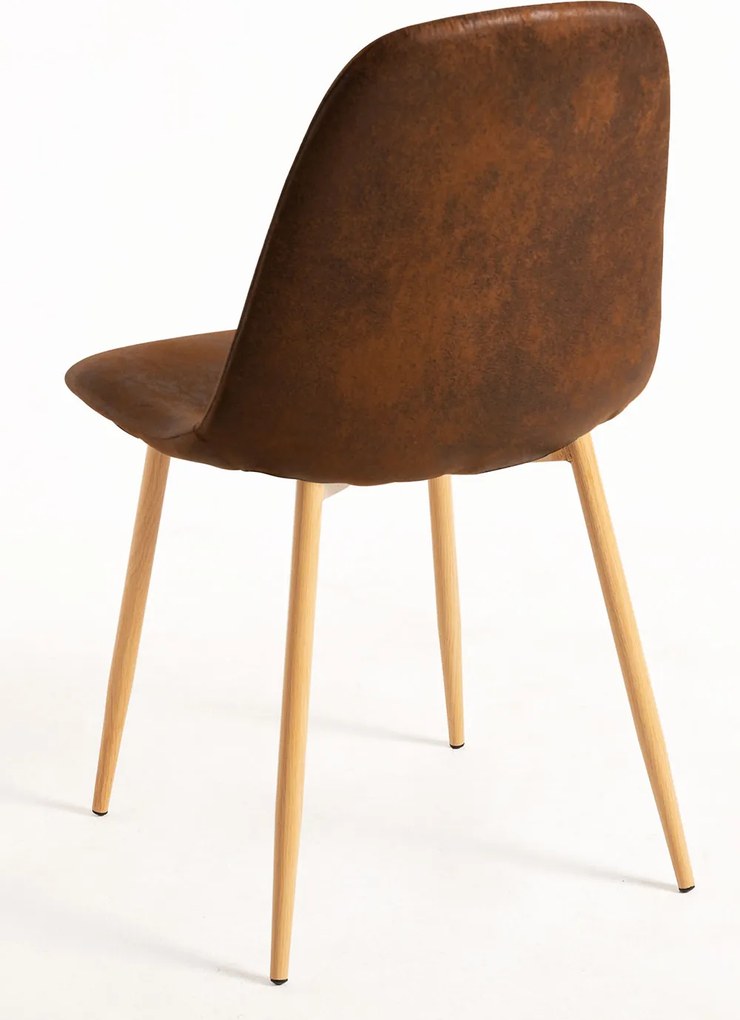 Zestaw 4 Krzese Teok Ekoskóra