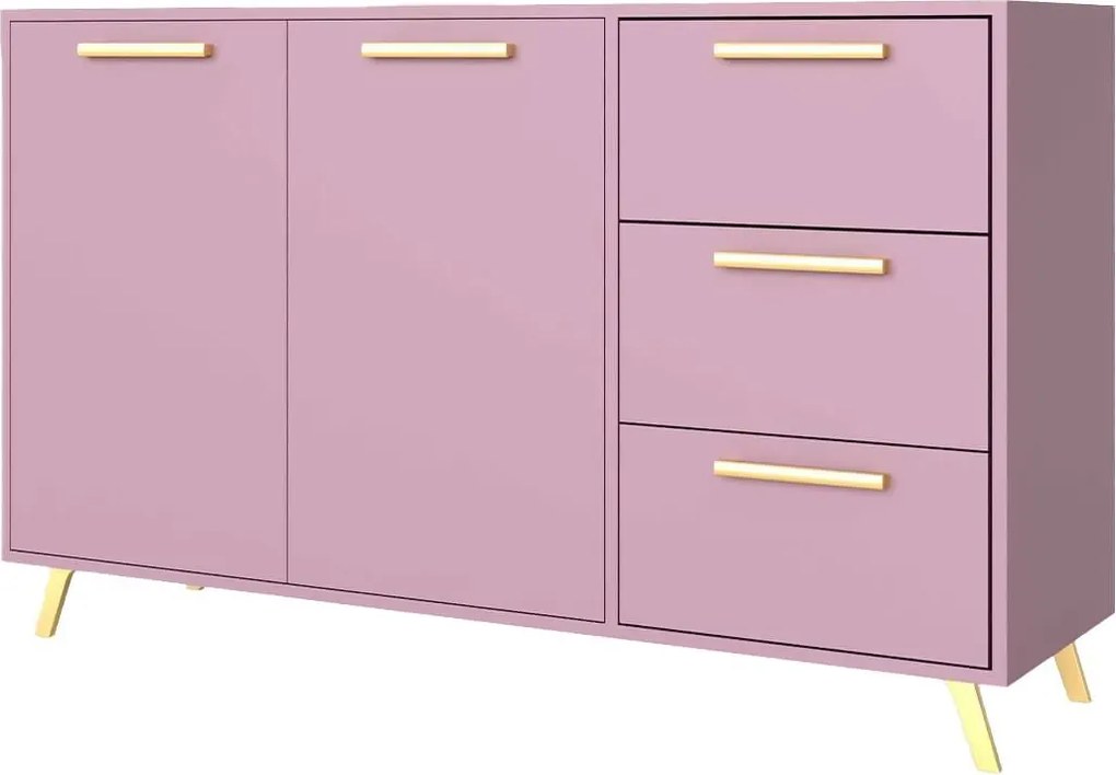 Komoda ELISE 140 cm do Salonu Sypialni Fioletowy