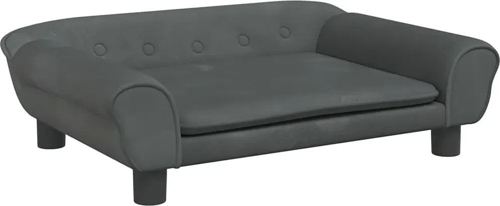 Dziecięca sofa z aksamitnym wykończeniem antracyt M7-S82