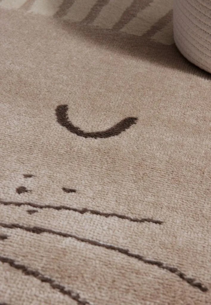 Dywan dziecięcy Safari Adventures – Szczęśliwy Lew beżowo-brązowy 160 cm x 235 cm Atest Oeko-Tex