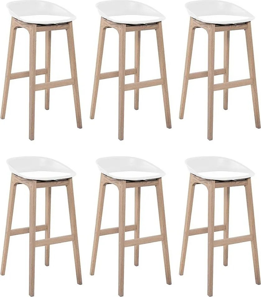 Komplet 65cm drewnianych krzeseł barowych RIVA