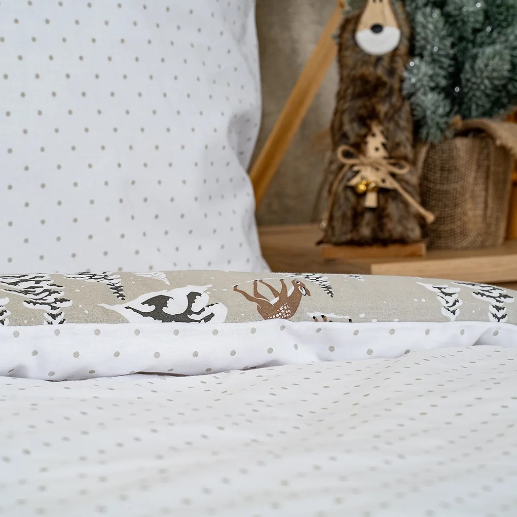 4Home Pościel bawełniana Christmas Forest, 140 x 220 cm, 70 x 90 cm