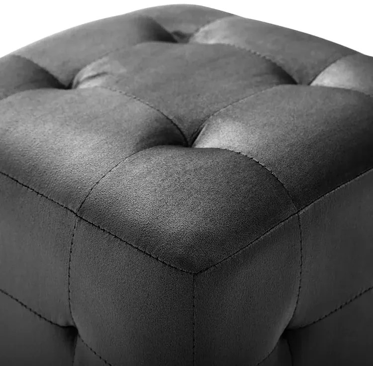 Zestaw dwóch czarnych puf do salonu 80x28x154 P8-T94