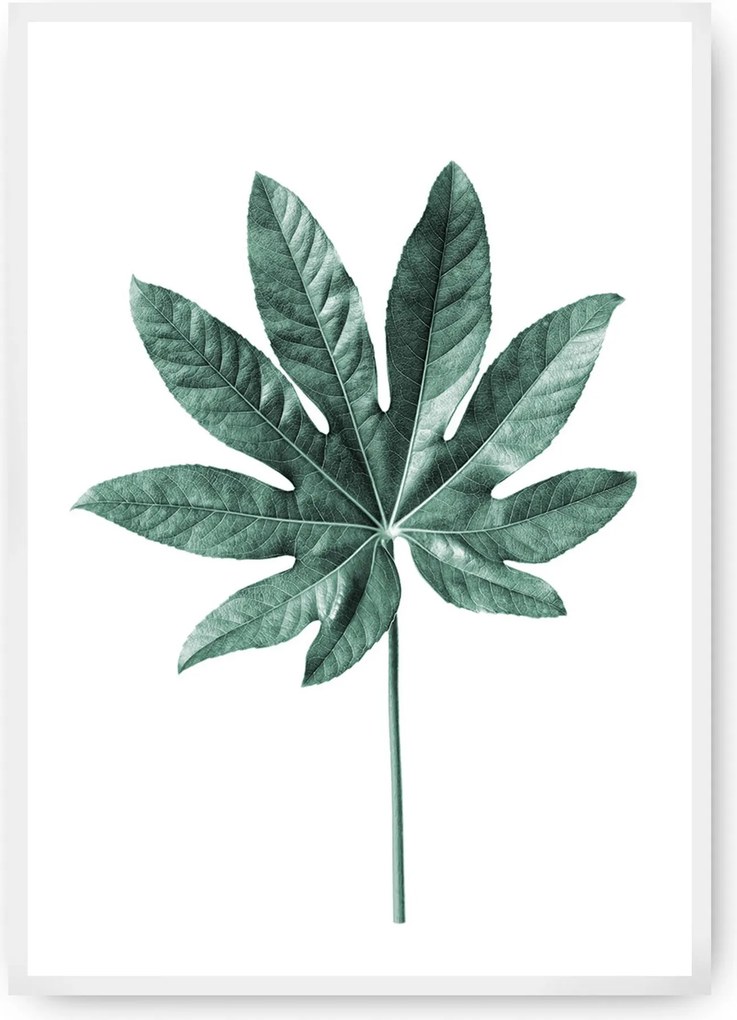 Plakat Leaf Emerald Green