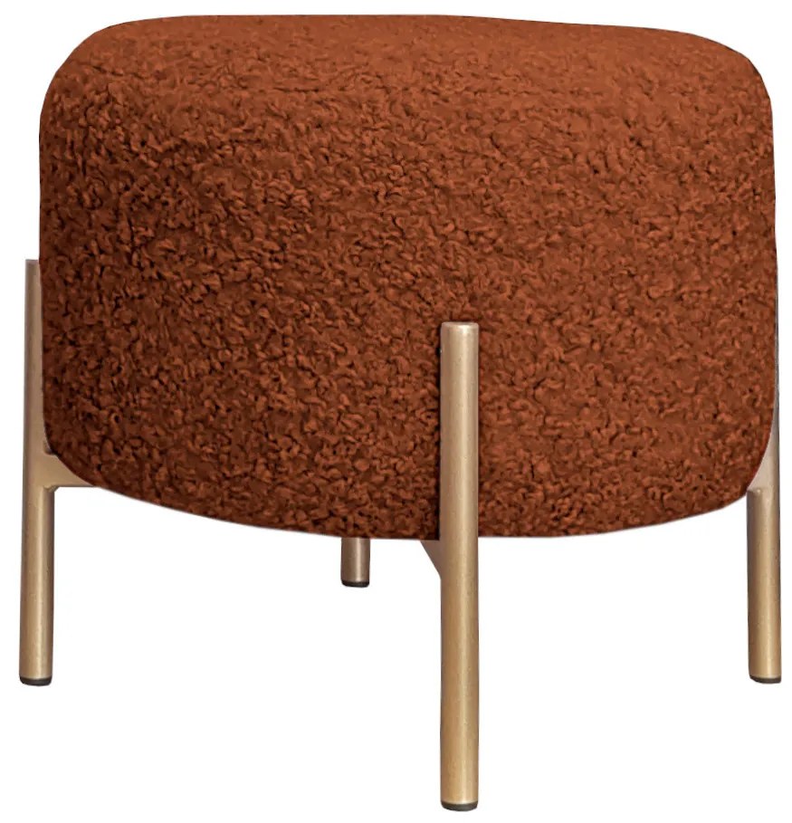 Pufa OLA LOFT ławka podnóżek metal złoty Rolf10