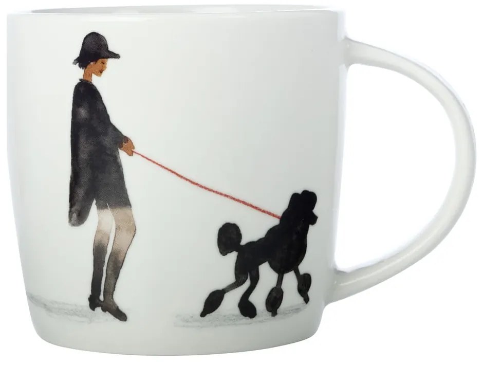 Biały porcelanowy kubek 400 ml Fashion Poodle – Maxwell & Williams